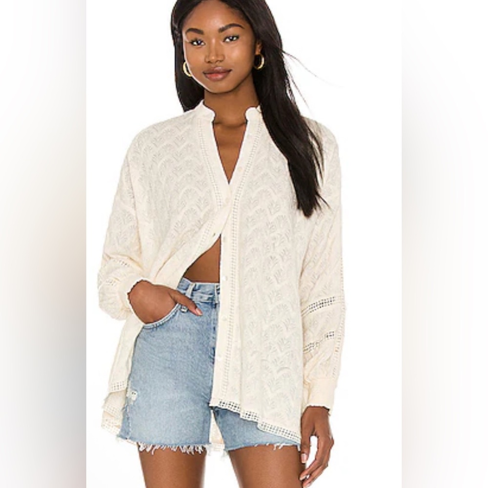 SHOW ME YOUR MUMU Journey Tunic in Midsummer Ivory Oversized S